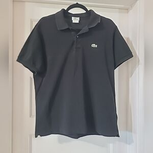 Lacoste Black Short-Sleeve Polo Shirt 5191L 5 size LARGE
